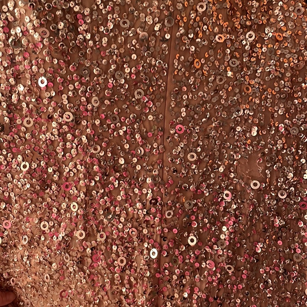 Adrianna Papell sequin off the shoulder gown - Picture 5 of 6